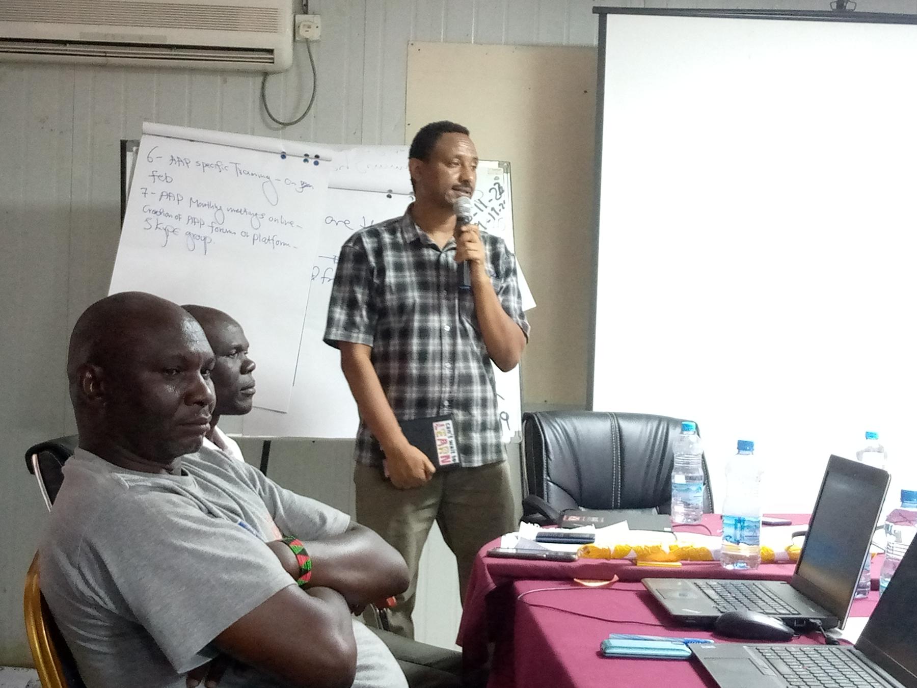 War child Holland Country Director at a closing the AAP Workshop at Nile Beach Hotel, Juba